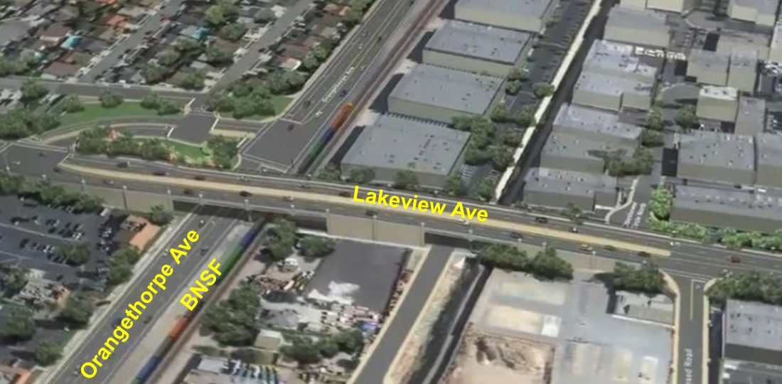 Lakeview Avenue Overcrossing Map